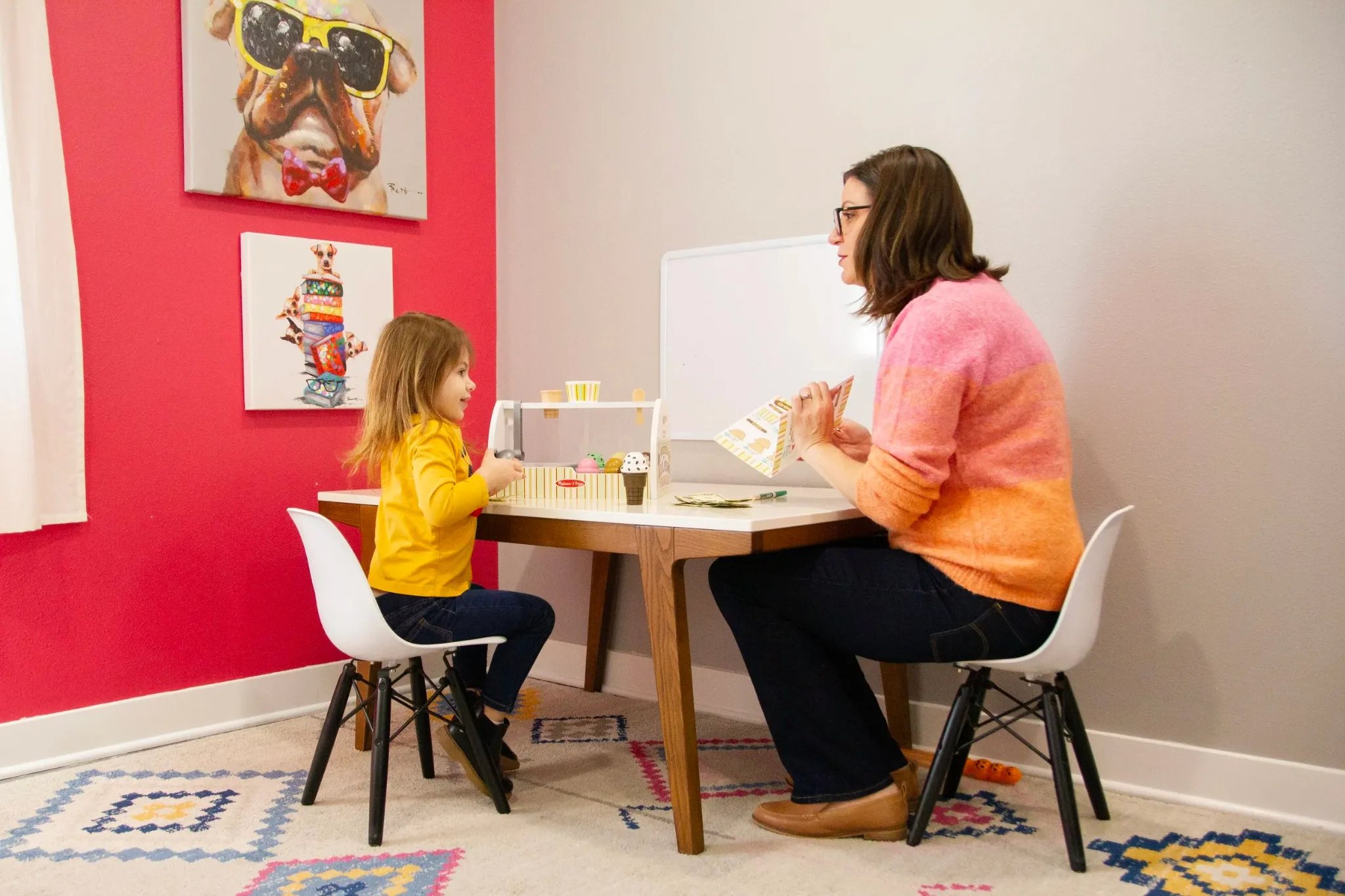 Therapy session with child